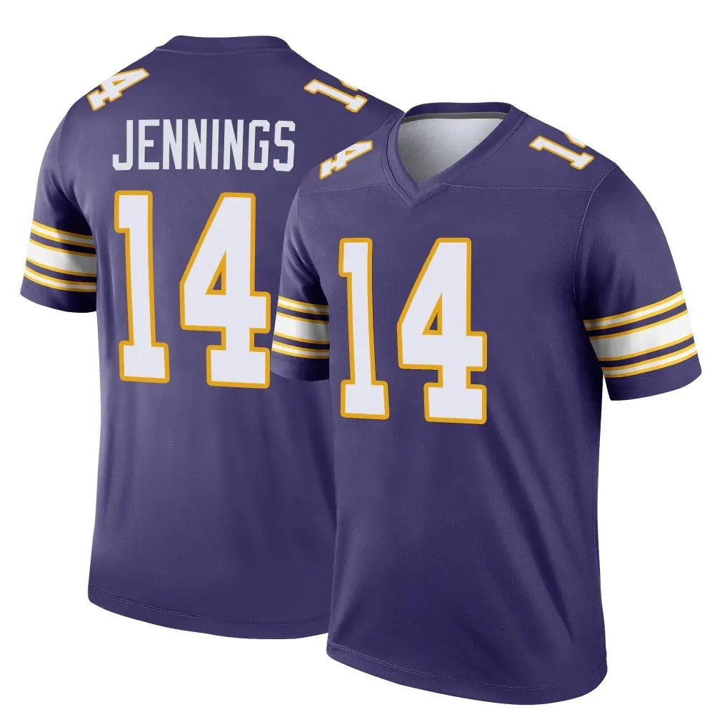 Davalo MN.Vikings #14 Jauan Jennings Player Purple Limited Classic Home Game Stitched Jerseys