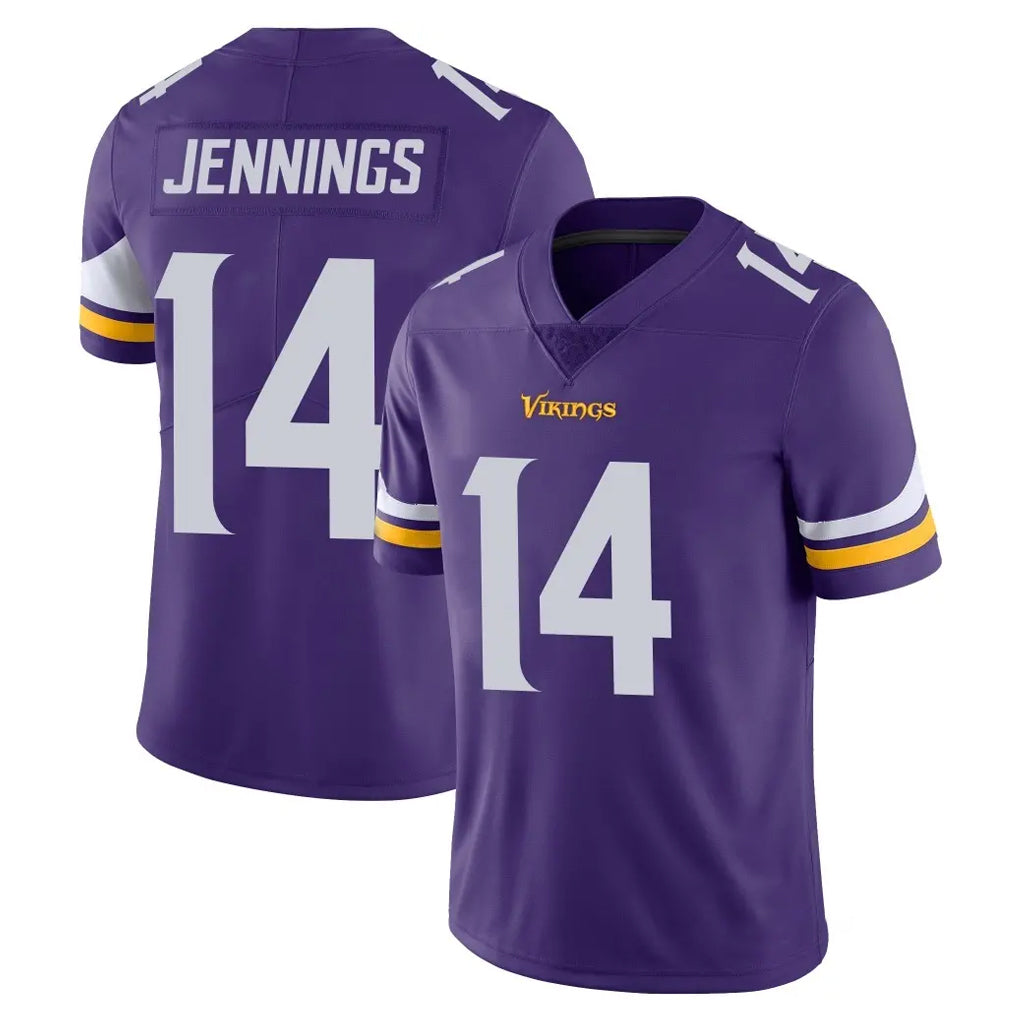 Davalo MN.Vikings #14 Jauan Jennings Player Purple Limited Vapor Untouchable Home Game Stitched Jerseys