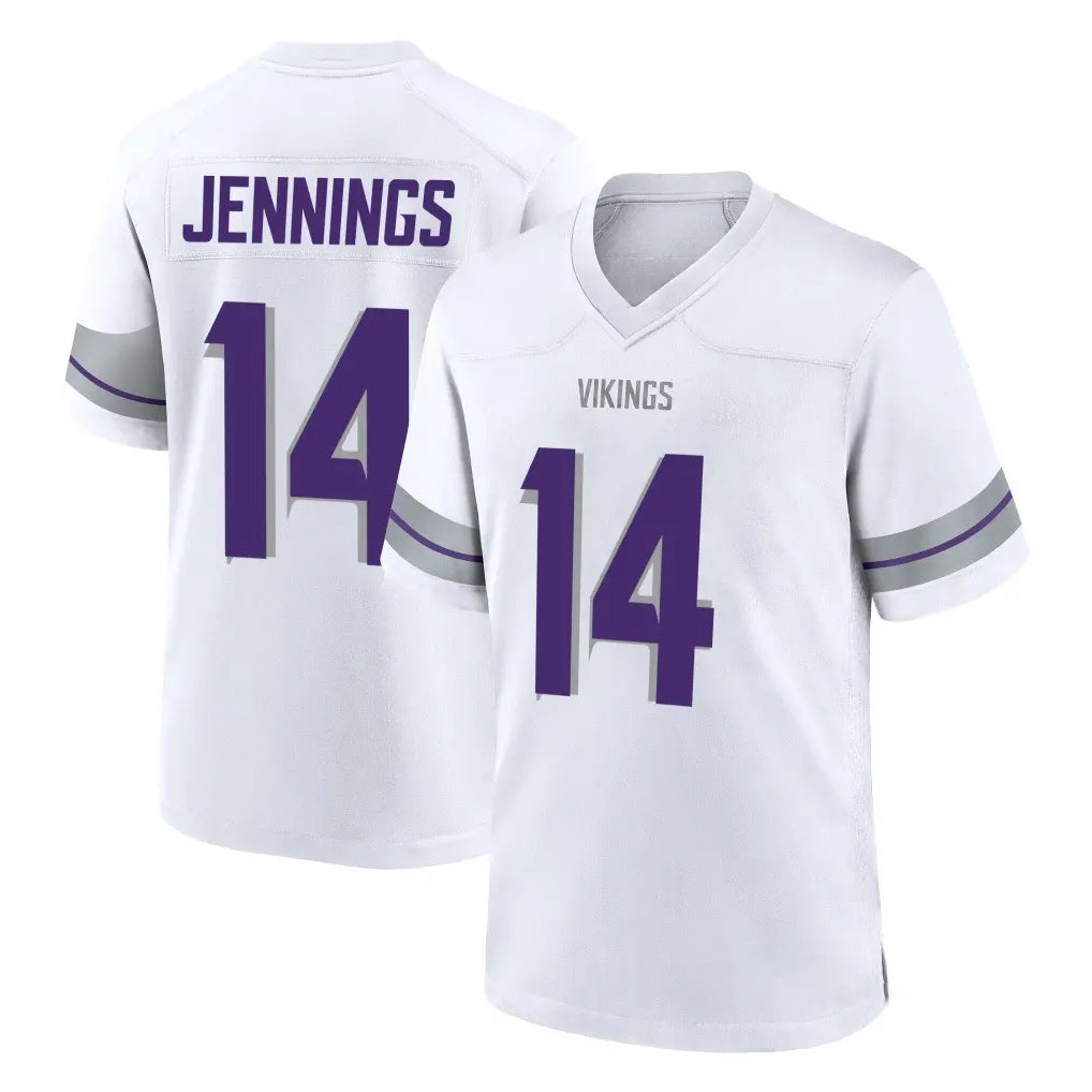 Davalo MN.Vikings #14 Jauan Jennings Player White Alternate Home Game Stitched Jerseys