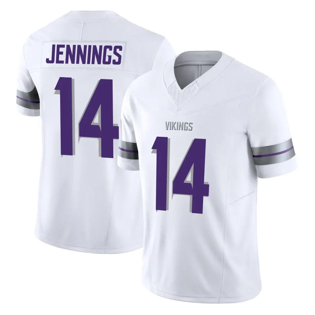 Davalo MN.Vikings #14 Jauan Jennings Player White Limited Alternate Vapor F.U.S.E. Home Game Stitched Jerseys