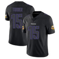 Davalo MN.Vikings #15 Dallas Turner Player Black Impact LImited Home Game Stitched Jerseys