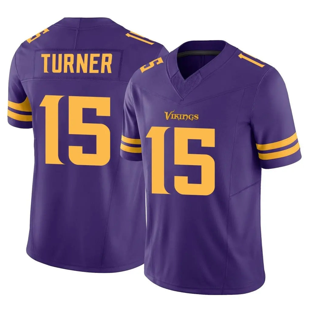 Davalo MN.Vikings #15 Dallas Turner Player Purple Limited Alternate Vapor F.U.S.E. Home Game Stitched Jerseys