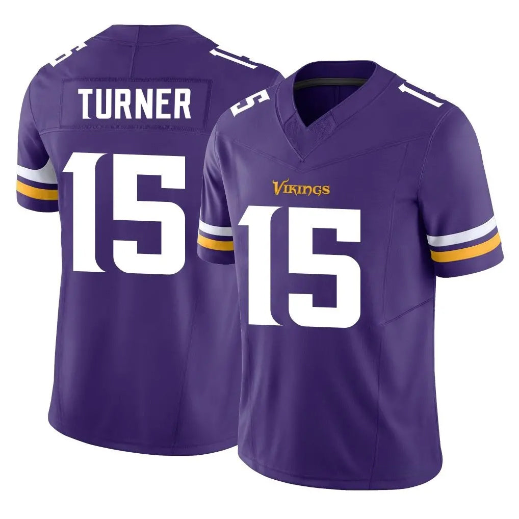 Davalo MN.Vikings #15 Dallas Turner Player Purple Limited Vapor F.U.S.E. Home Game Stitched Jerseys
