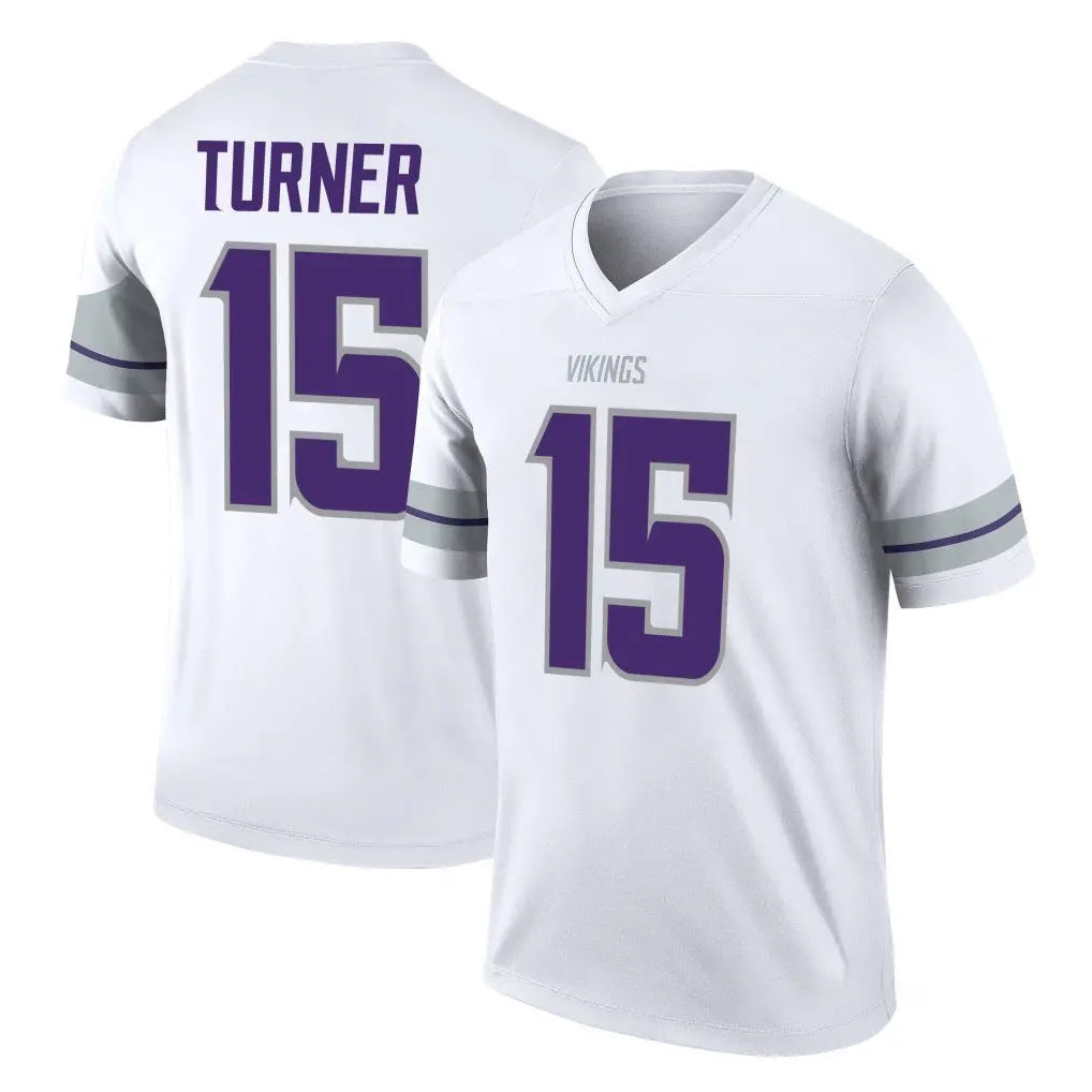 Davalo MN.Vikings #15 Dallas Turner Player White Alternate Legend Home Game Stitched Jerseys