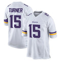 Davalo MN.Vikings #15 Dallas Turner Player White Home Game Stitched Jerseys