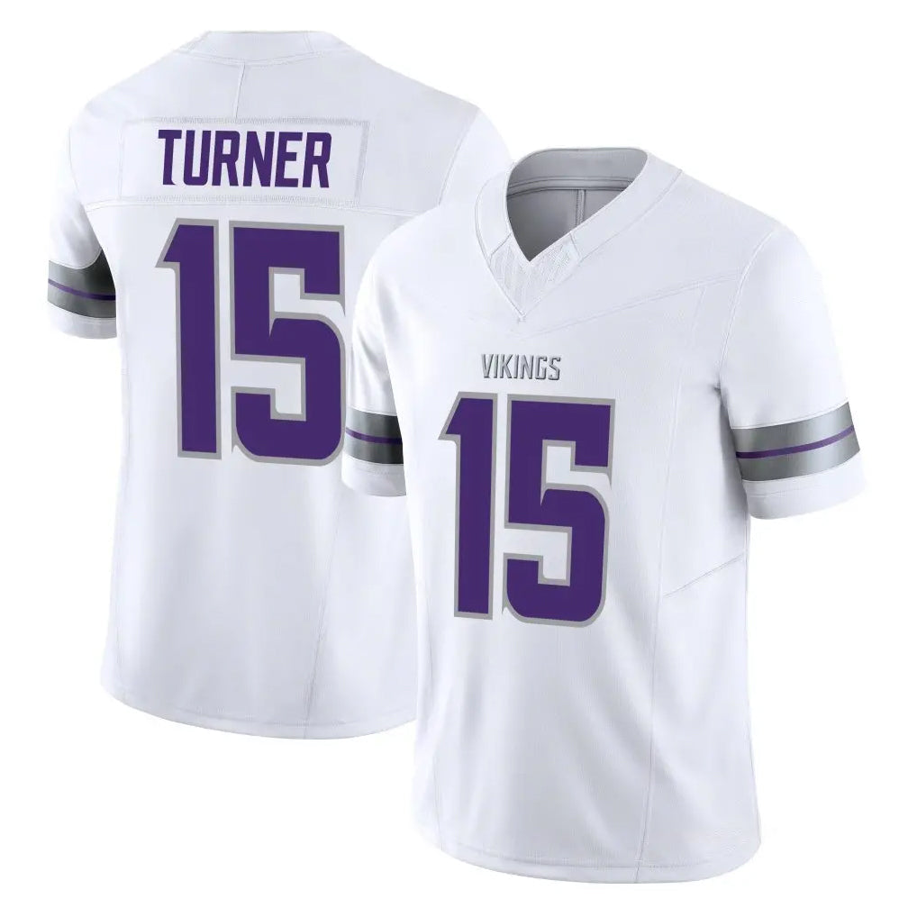 Davalo MN.Vikings #15 Dallas Turner Player White Limited Alternate Vapor F.U.S.E. Home Game Stitched Jerseys