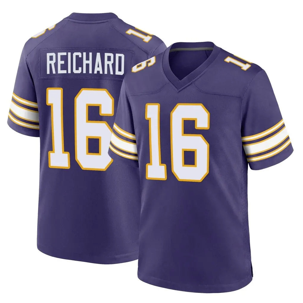 Davalo MN.Vikings #16 Will Reichard Player Purple Classic Home Game Stitched Jerseys
