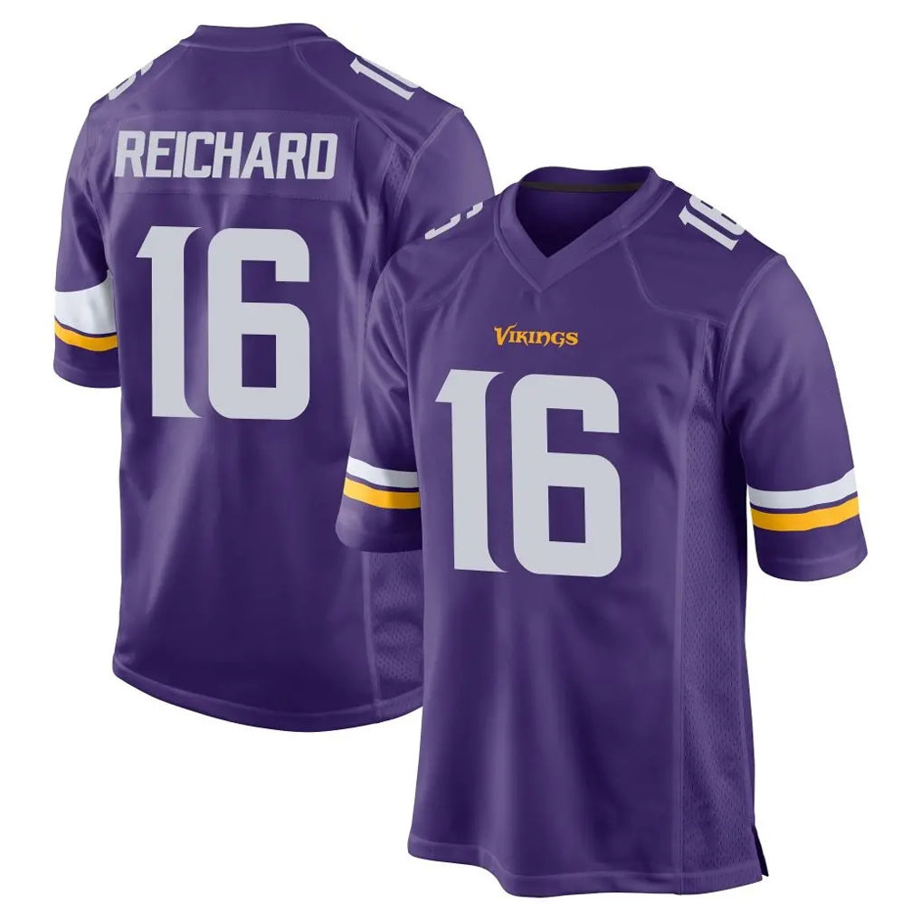 Davalo MN.Vikings #16 Will Reichard Player Purple Home Game Stitched Jerseys