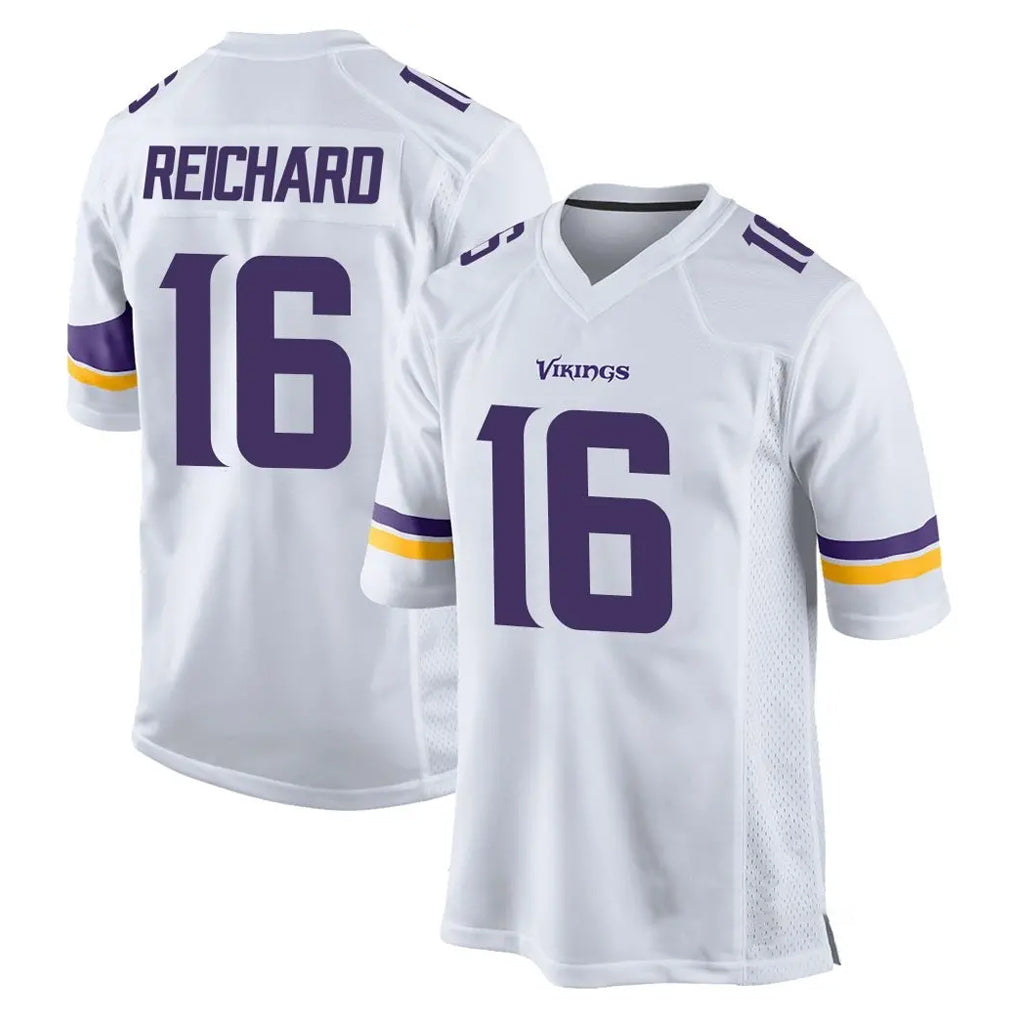 Davalo MN.Vikings #16 Will Reichard Player White Home Game Stitched Jerseys