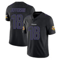 Davalo MN.Vikings #18 Justin Jefferson Player Black Impact LImited Home Game Stitched Jerseys