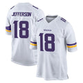 Davalo MN.Vikings #18 Justin Jefferson Player White Home Game Stitched Jerseys