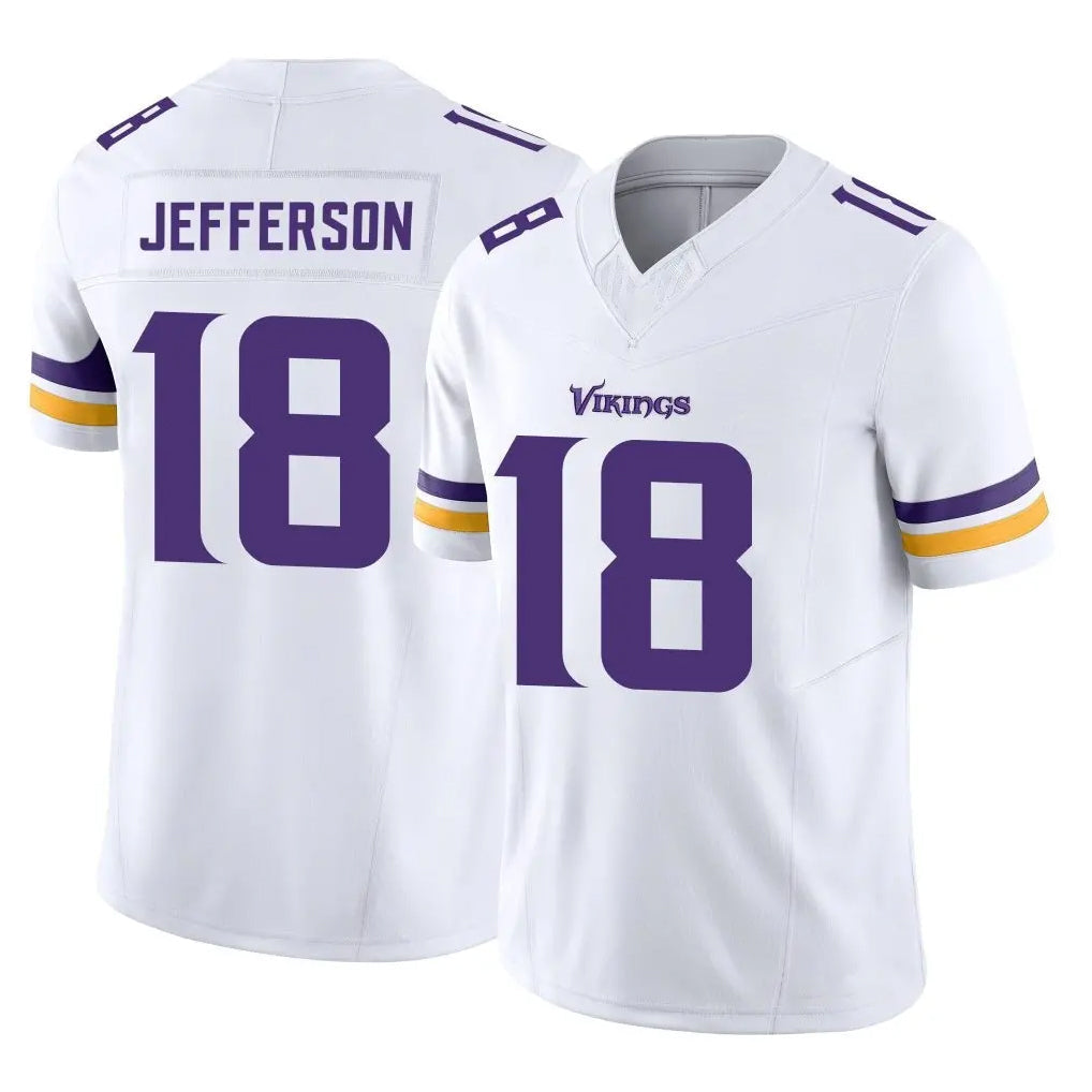 Davalo MN.Vikings #18 Justin Jefferson Player White Limited Vapor F.U.S.E. Home Game Stitched Jerseys