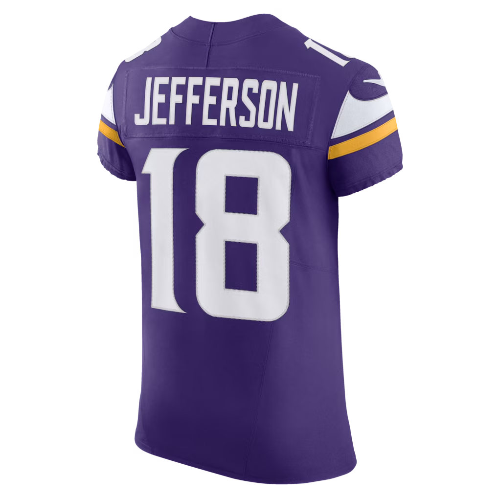 Davalo MN.Vikings #18 Justin Jefferson Purple Team Vapor F.U.S.E. Elite Stitched Jersey