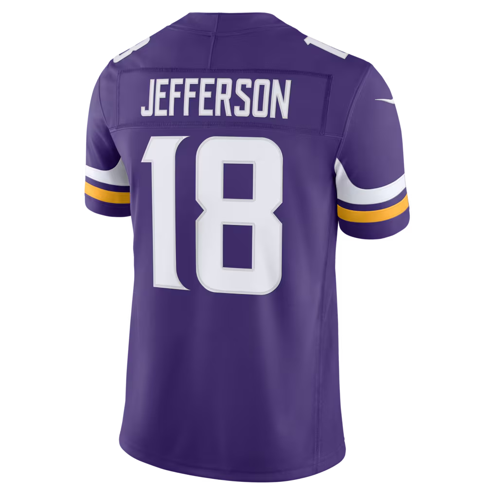 Davalo MN.Vikings #18 Justin Jefferson Purple Team Vapor F.U.S.E. Stitched Limited Jerseys