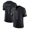 Davalo MN.Vikings #1 Kyler Murray Player Black Impact LImited Home Game Stitched Jerseys