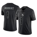 Davalo MN.Vikings #1 Kyler Murray Player Black Reflective LImited Home Game Stitched Jerseys