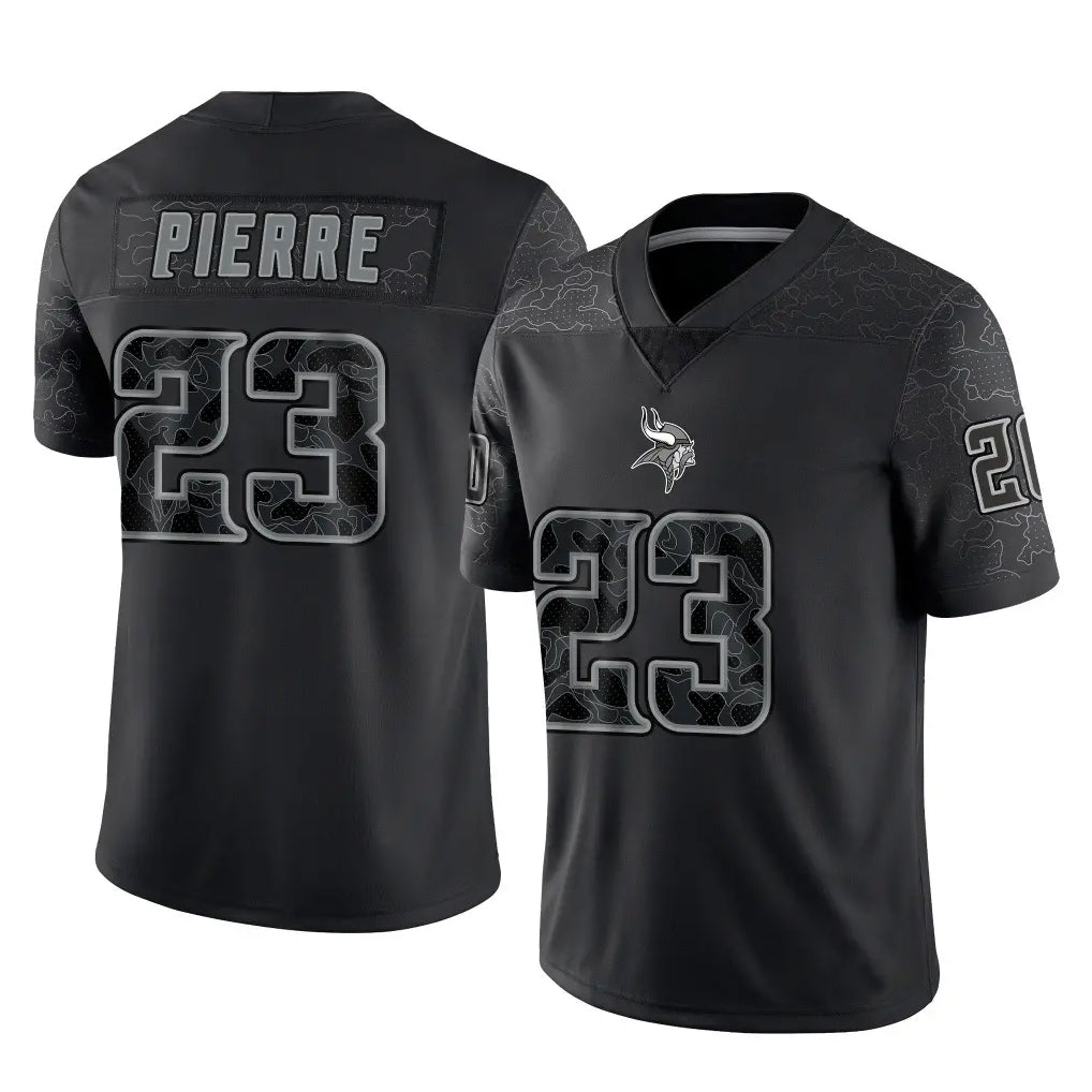 Davalo MN.Vikings #23 James Pierre Player Black Reflective LImited Home Game Stitched Jerseys