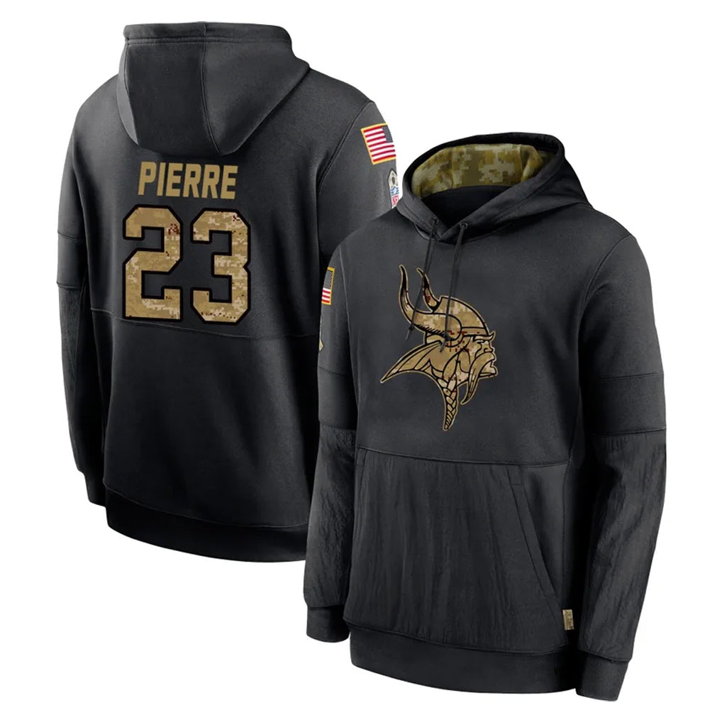 Davalo MN.Vikings #23 James Pierre Player Black Salute to Service Hoodies Limited Game Stitched Jerseys
