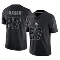 Davalo MN.Vikings #27 Jordan Mason Player Black Reflective LImited Home Game Stitched Jerseys