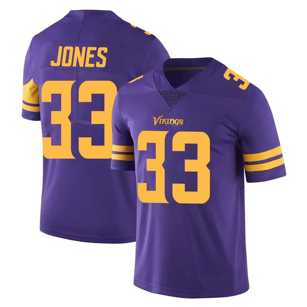 Davalo MN.Vikings #33 Aaron Jones Sr. Player Purple Limited Color Rush Home Game Stitched Jerseys