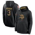 Davalo MN.Vikings #3 Jordan Addison Player Black Salute to Service Hoodies Limited Game Stitched Jerseys
