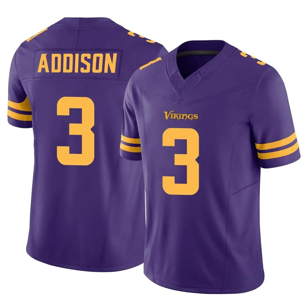Davalo MN.Vikings #3 Jordan Addison Player Purple Limited Alternate Vapor F.U.S.E. Home Game Stitched Jerseys