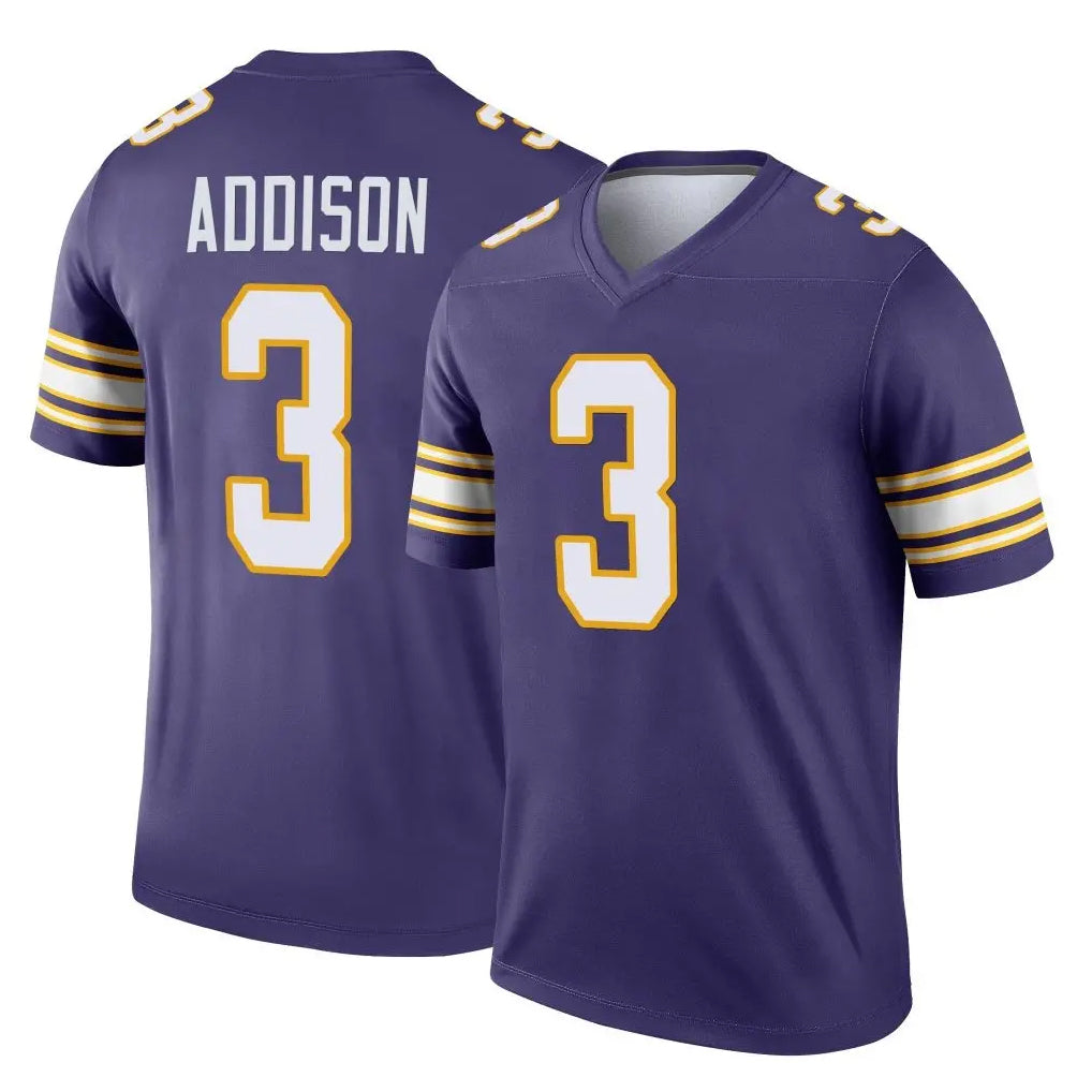 Davalo MN.Vikings #3 Jordan Addison Player Purple Limited Classic Home Game Stitched Jerseys