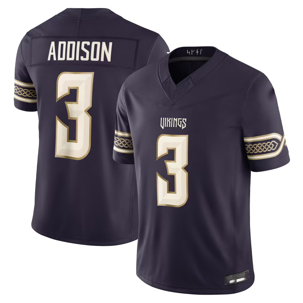 Davalo MN.Vikings #3 Jordan Addison Purple 2026 Rivalries Collection Limited Stitched Jerseys