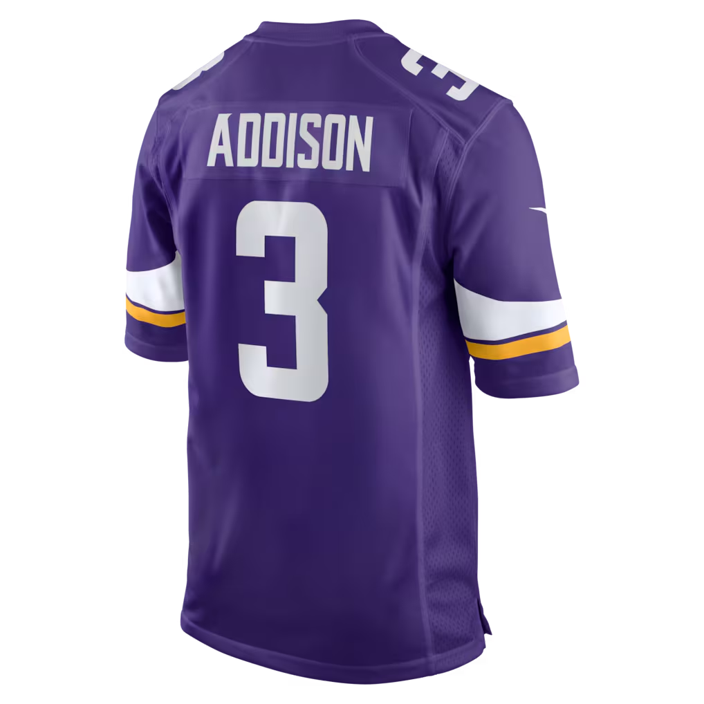 Davalo MN.Vikings #3 Jordan Addison Purple Game Stitched Jerseys