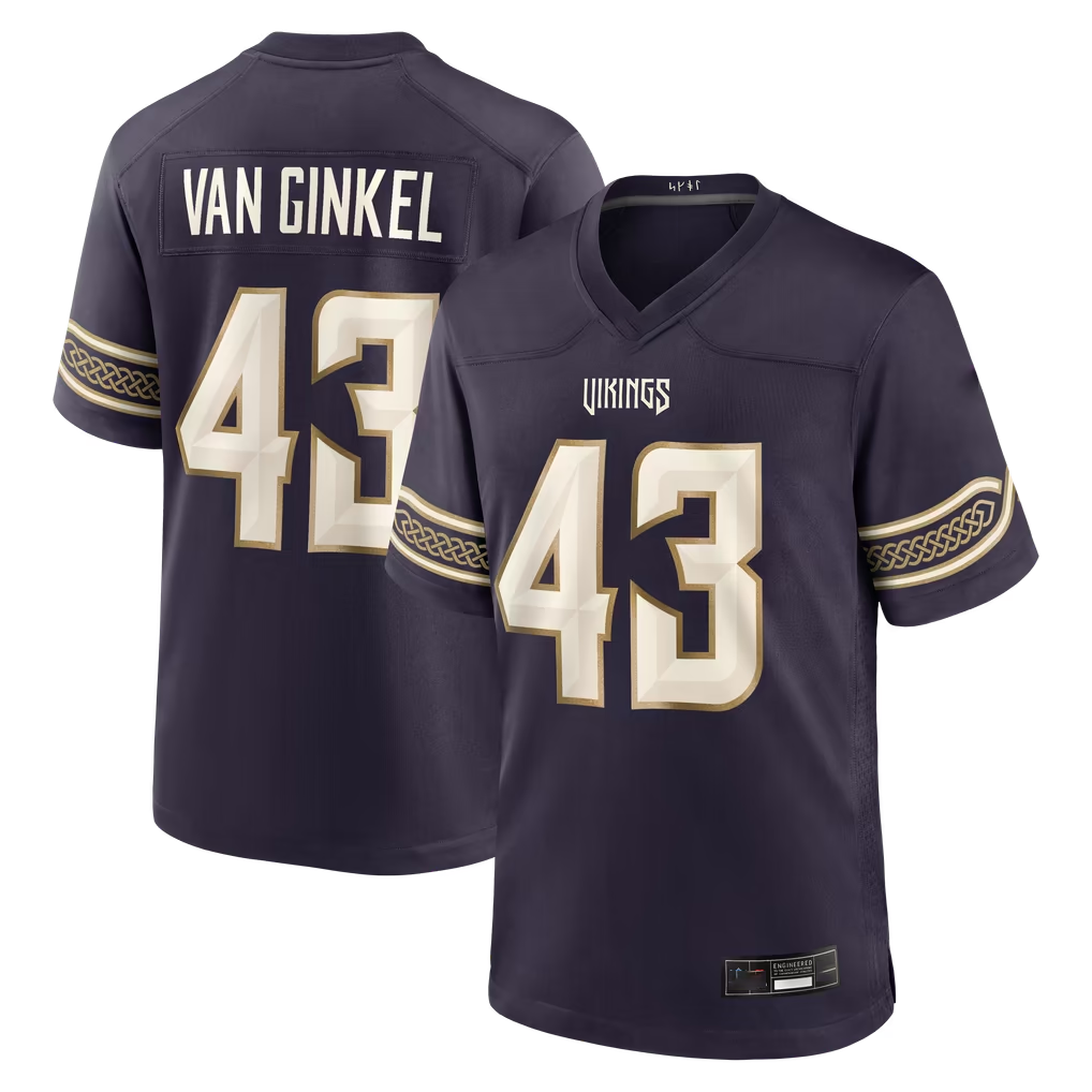 Davalo MN.Vikings #43 Andrew Van Ginkel Purple 2026 Rivalries Collection Game Stitched Jerseys