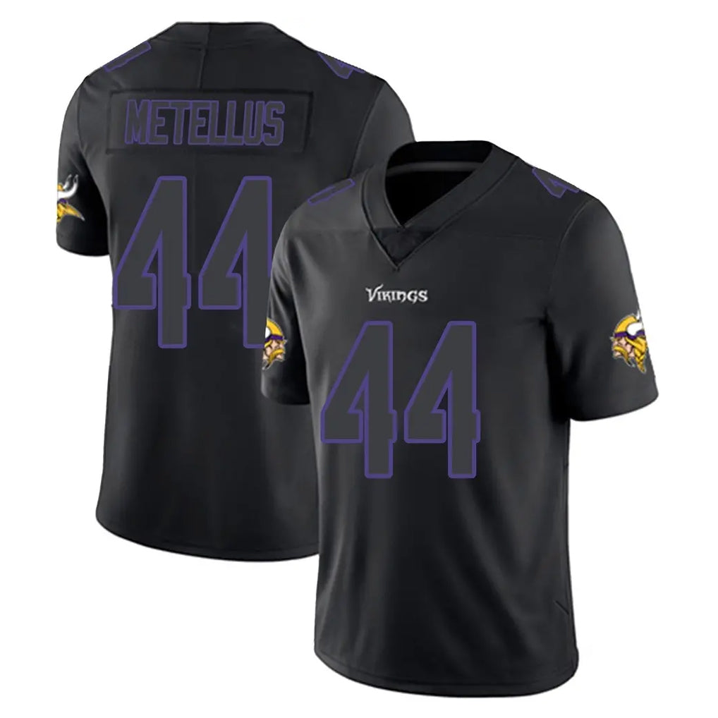 Davalo MN.Vikings #44 Josh Metellus Player Black Impact LImited Home Game Stitched Jerseys