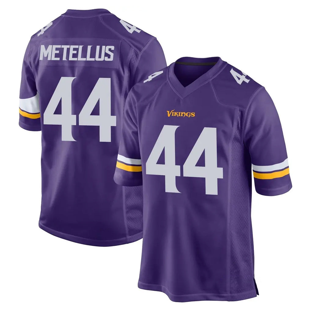 Davalo MN.Vikings #44 Josh Metellus Player Purple Home Game Stitched Jerseys