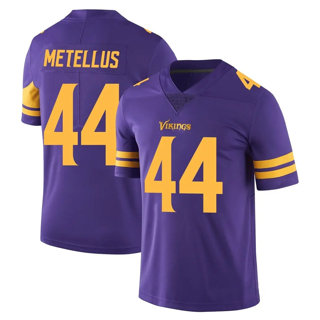 Davalo MN.Vikings #44 Josh Metellus Player Purple Limited Color Rush Home Game Stitched Jerseys