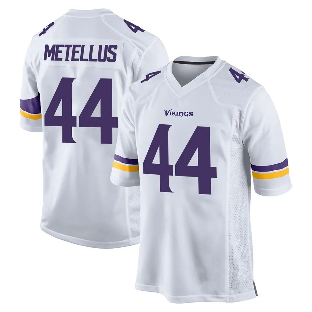 Davalo MN.Vikings #44 Josh Metellus Player White Home Game Stitched Jerseys