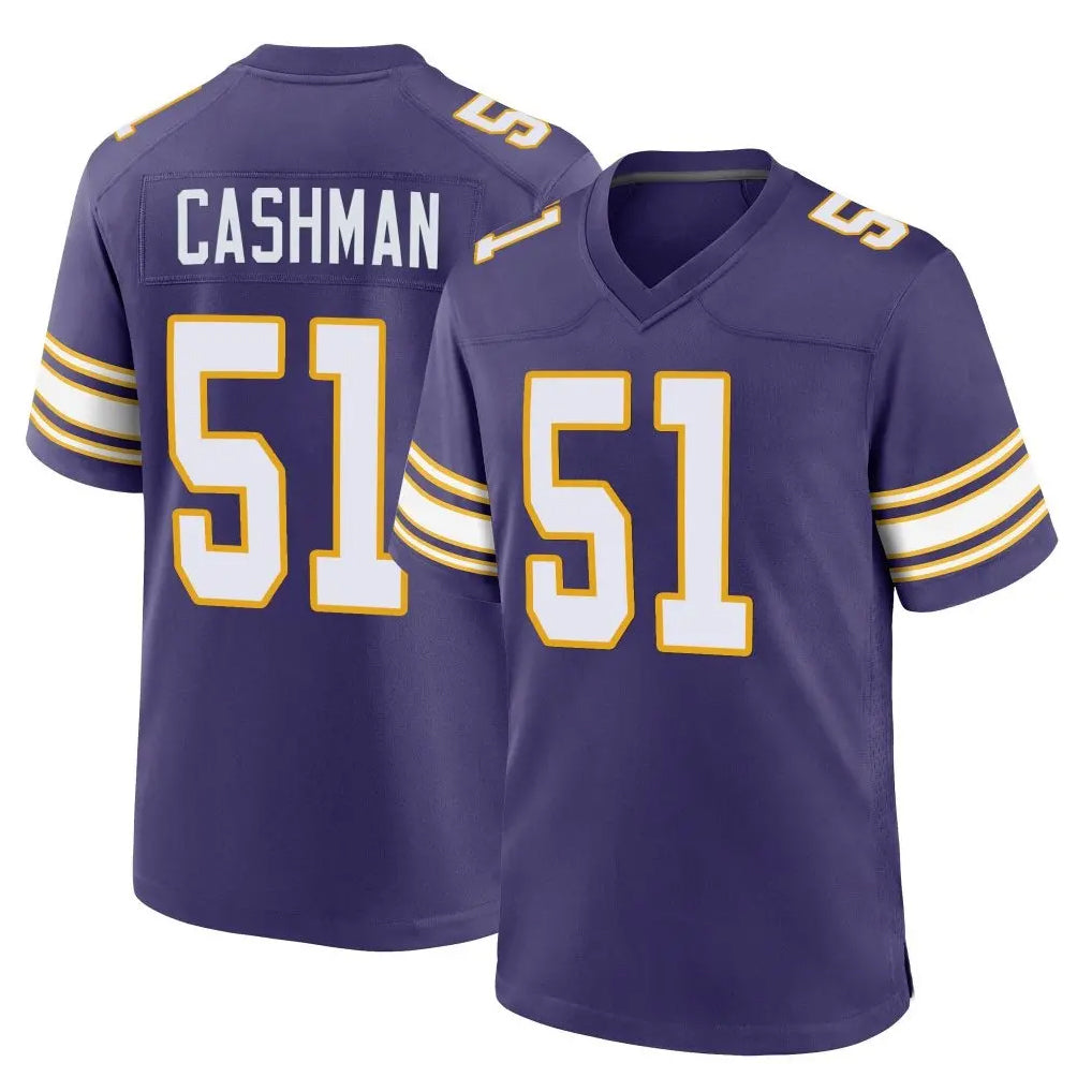 Davalo MN.Vikings #51 Blake Cashman Player Purple Classic Home Game Stitched Jerseys