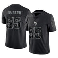 Davalo MN.Vikings #55 Eric Wilson Player Black Reflective LImited Home Game Stitched Jerseys