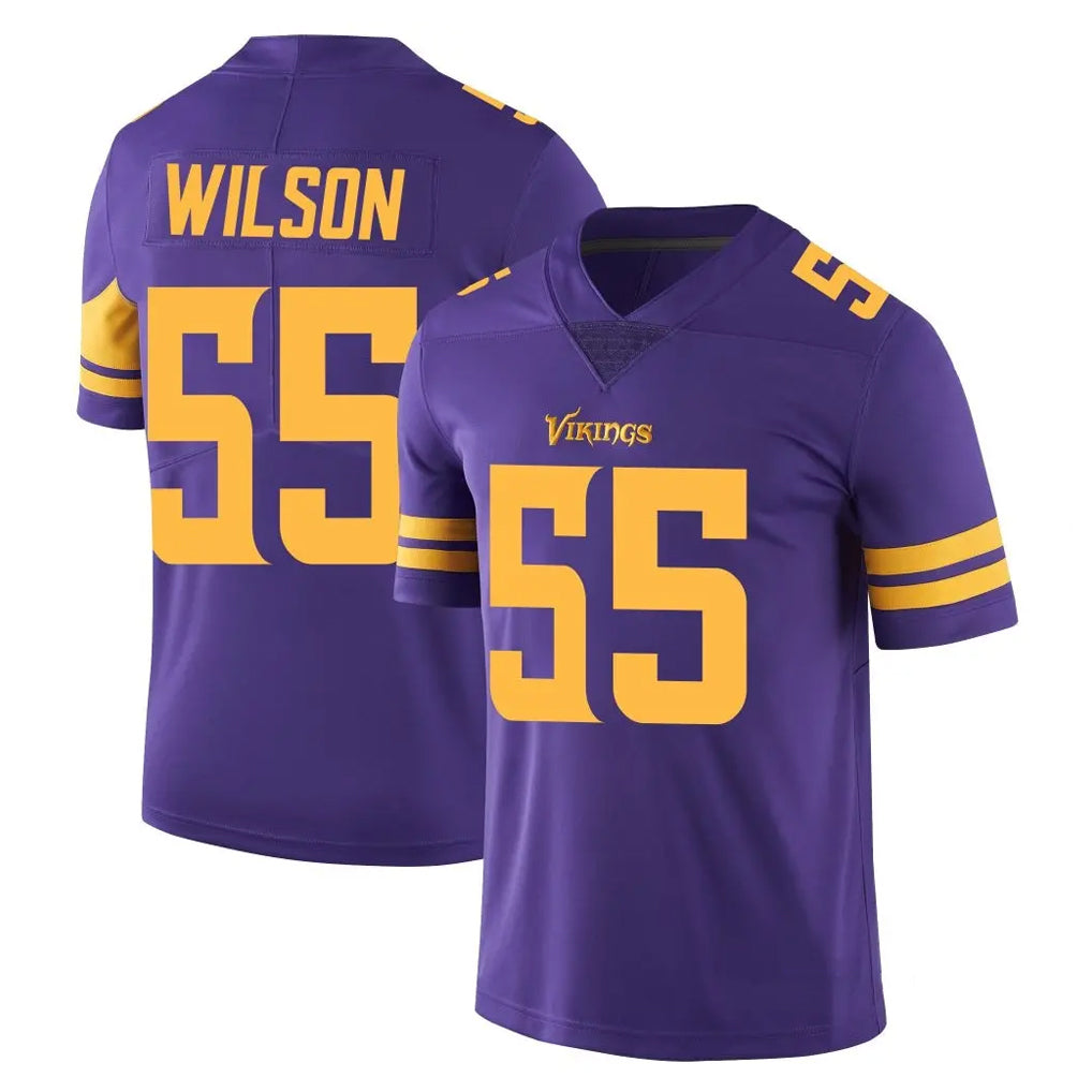 Davalo MN.Vikings #55 Eric Wilson Player Purple Limited Color Rush Home Game Stitched Jerseys
