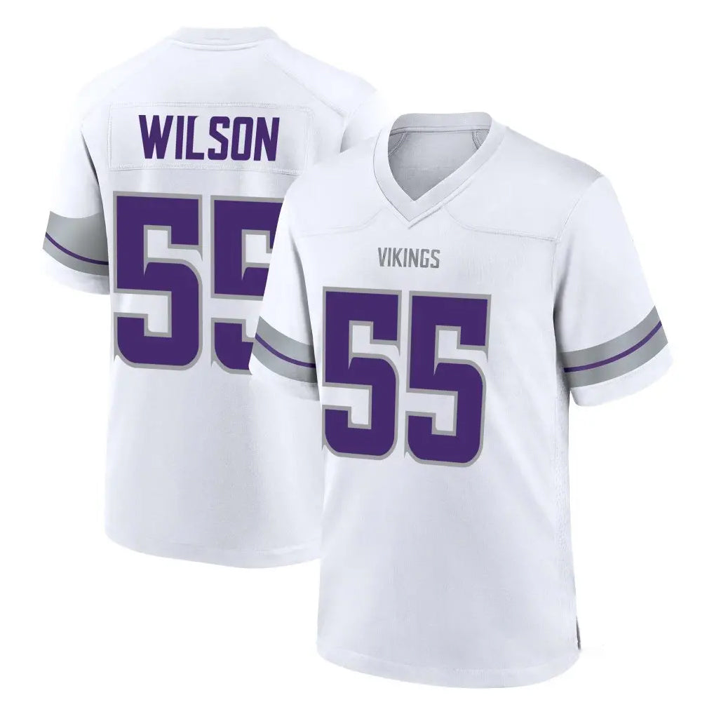 Davalo MN.Vikings #55 Eric Wilson Player White Alternate Home Game Stitched Jerseys