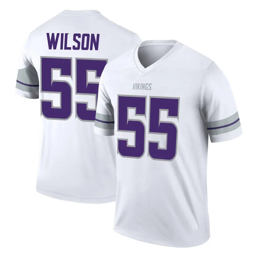 Davalo MN.Vikings #55 Eric Wilson Player White Alternate Legend Home Game Stitched Jerseys