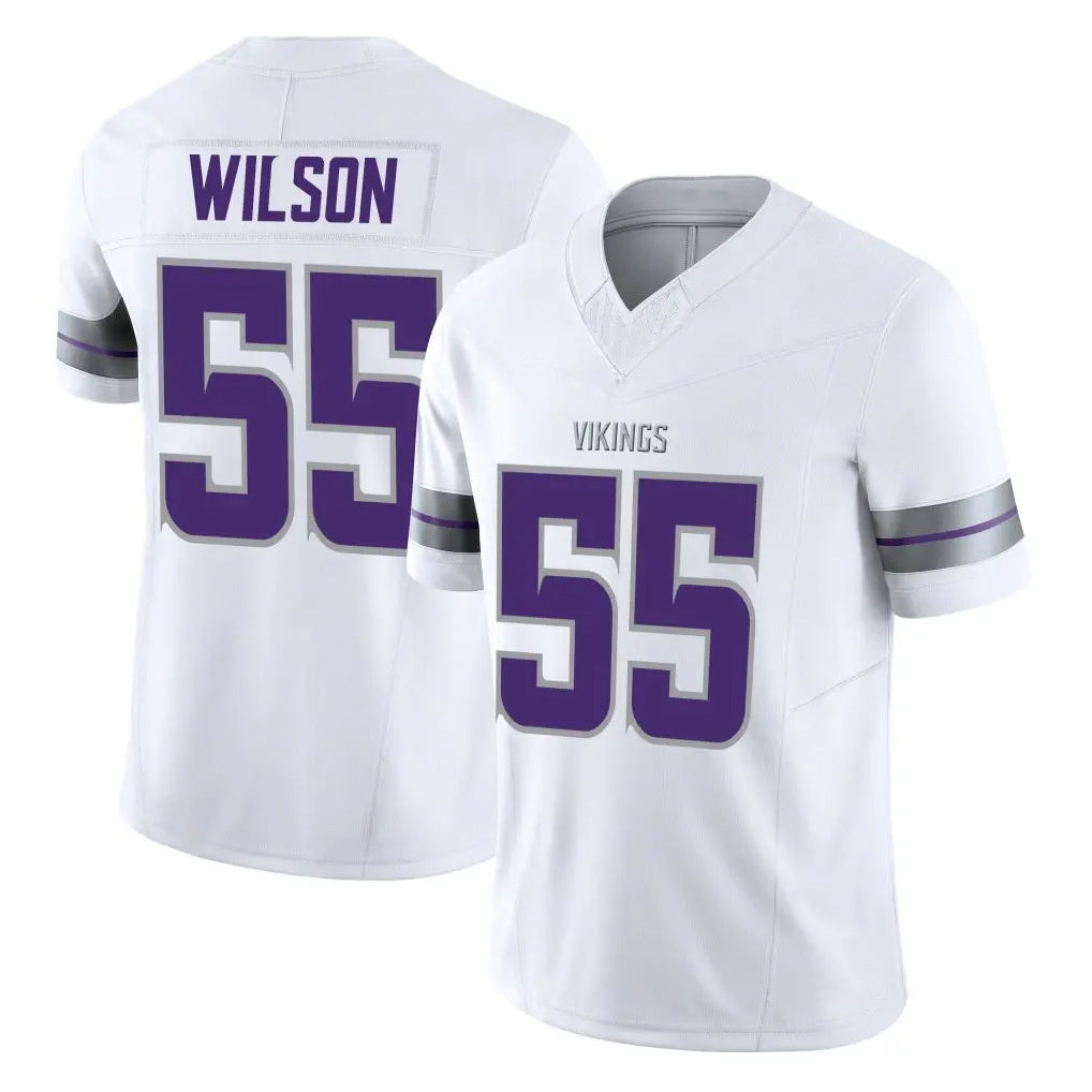 Davalo MN.Vikings #55 Eric Wilson Player White Limited Alternate Vapor F.U.S.E. Home Game Stitched Jerseys