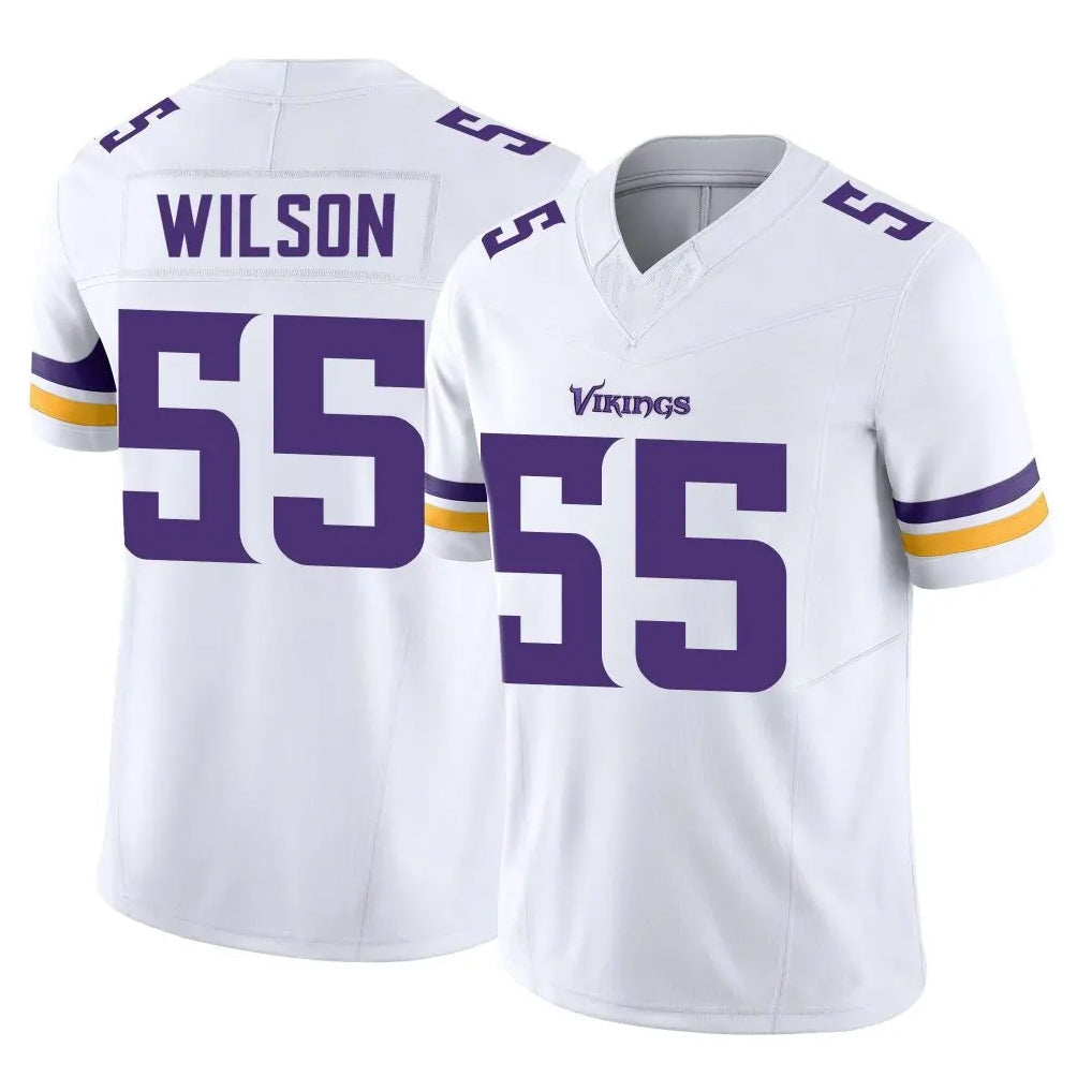 Davalo MN.Vikings #55 Eric Wilson Player White Limited Vapor F.U.S.E. Home Game Stitched Jerseys