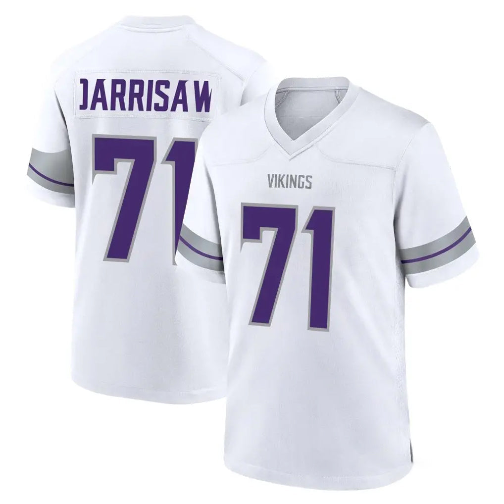 Davalo MN.Vikings #71 Christian Darrisaw Player White Alternate Home Game Stitched Jerseys