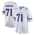 Davalo MN.Vikings #71 Christian Darrisaw Player White Home Game Stitched Jerseys