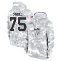 Davalo MN.Vikings #75 Brian O'Neill Player Arctic Camo Salute to Service Pullover Hoodies Limited Game Stitched Jerseys