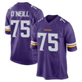 Davalo MN.Vikings #75 Brian O'Neill Player Purple Home Game Stitched Jerseys