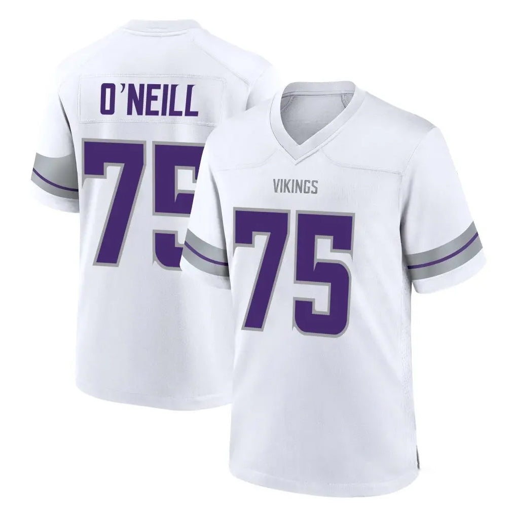 Davalo MN.Vikings #75 Brian O'Neill Player White Alternate Home Game Stitched Jerseys
