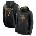Davalo MN.Vikings #7 Byron Murphy Jr. Player Black Salute to Service Hoodies Limited Game Stitched Jerseys