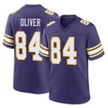 Davalo MN.Vikings #84 Josh Oliver Player Purple Classic Home Game Stitched Jerseys