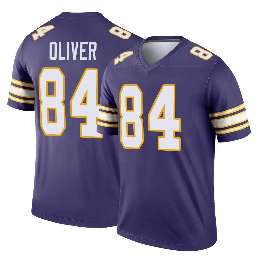 Davalo MN.Vikings #84 Josh Oliver Player Purple Limited Classic Home Game Stitched Jerseys