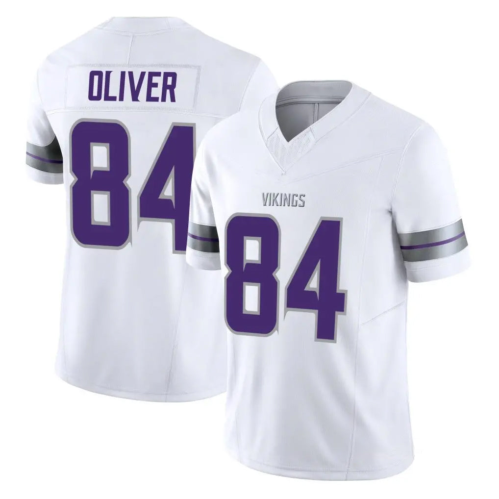 Davalo MN.Vikings #84 Josh Oliver Player White Limited Alternate Vapor F.U.S.E. Home Game Stitched Jerseys